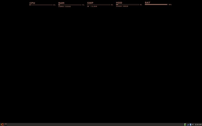 Horizontal Conky System Monitor