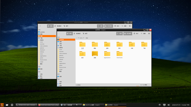 WinXP-dark Aurorae Theme