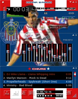 Skin para Winamp Omar Bravo