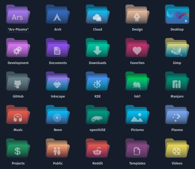 Ars Dark Icons