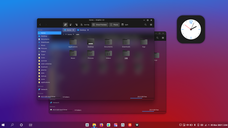 Win10Sur-dark Aurorae Theme