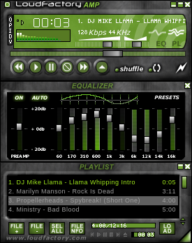 Winamp LoudFactory Skin (green release)