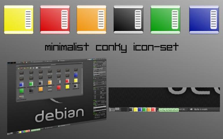 minimalist conky icon set