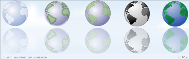 just some globes