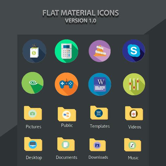 FLAT MATERIAL ICON THEME 1.0