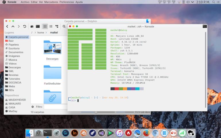 PlasmaOSX Aurorae Theme