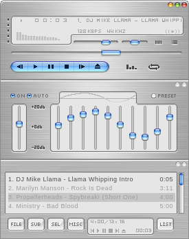 Tiger Brushed winamp skin