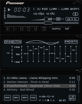Winamp "Pioneer Hi-Fi"(v.4) Created by JIEuTEHAHT_KOJIOM6O at 31.01.2011