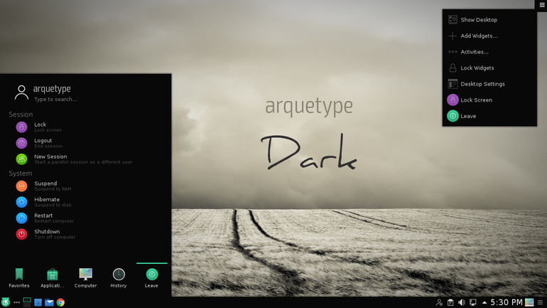 Arquetype Dark  "plasma 5"