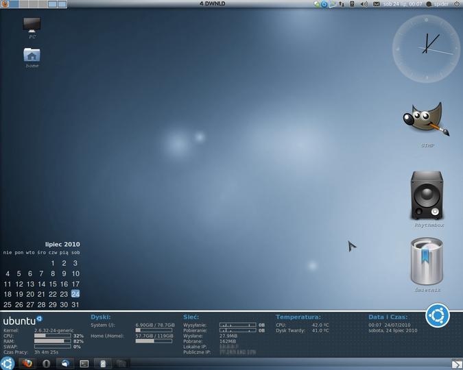 Conky Lucid Blue (Polish)
