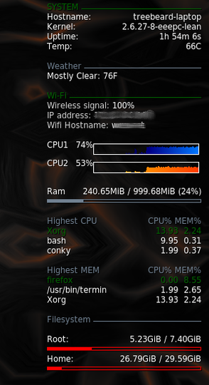 simple crunch conky