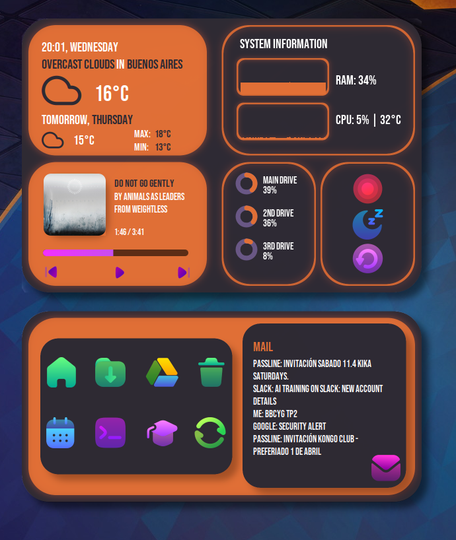 Canary Conky Theme