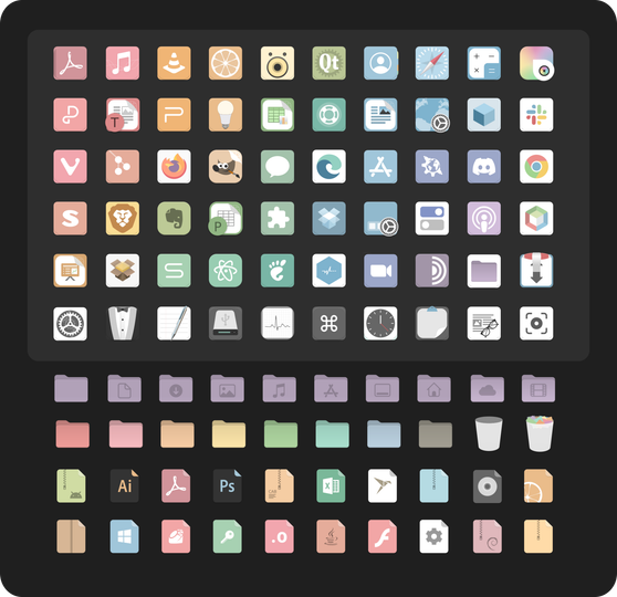 Colloid Pastel Icons Dark