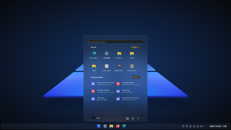 Windows11-Endless Plasma Theme
