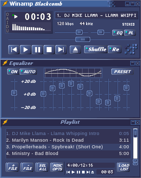 Winamp Blackcomb Dark