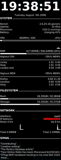 Shuffle Conky Script