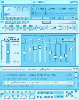 sky blue winamp skin